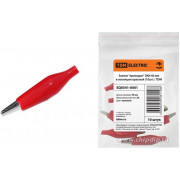 Зажим "крокодил" 3А 40мм в изоляции красный SQ0541-0001