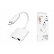 Переходник BOROFONE BV12 (штекер Lightning - гнездо Lightning + jack3.5 ) 10 см