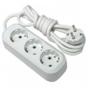 Сет. удл. Jett (ДЖЕТТ) ПВС 3х0.75 3 роз. 5 м 16А белый, земля