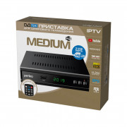 Цифровая приставка PERFEO «MEDIUM»  DVB-T2/C  Wi-Fi / IPTV / HDMI / 2 USB / DolbyDigital / обучаемый пульт ДУ