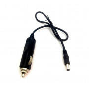 Кабель питания автомобильный штекер прикуривателя - штекер 2.1/5.5, 0.5м