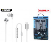 Наушники вакуумные проводные Remax RM-610Da Silver / Black (штекер Type-C)