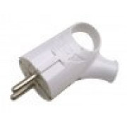 ASD/InHome Вилка угловая с кольцом земля 16А  250V белая (4120 9124)