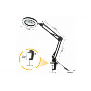 Лупа настольная Орбита OT-INL88 Черная