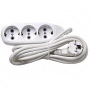 Сет. удл. Jett (ДЖЕТТ) ПВС 3х0.75 3 роз. 3 м 16А белый, земля