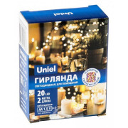 Гирлянда-нить (бат) Роса ULD-S0200-020/SСB/2AA 20LED разноцв. 2м (2xAA) медн.провод IP20 Uniel