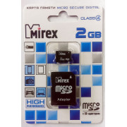 Ф/к MicroSDHC 2Gb Class4 MIREX с адаптером