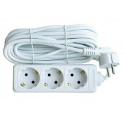 Сет. удл. Jett (ДЖЕТТ) ПВС 3х0.75 3 роз. 10м 16А белый, земля