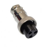 Разъем PH-3FC розетка на кабель, кожух металлический, 3pin 125V 7A IP55