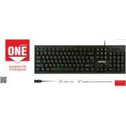 Клавиатура проводная мультимедийная Smartbuy ONE 115, USB, чёрная, 104+12 клавиш (SBK-115-K)