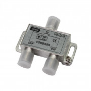 Сумматор МВ+ДМВ 5-1000 МГц + штекер F RG6 (3 шт.) в коробке