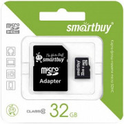 Ф/к MicroSDHC 32Gb Class10 SmartBuy с адаптером