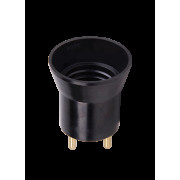 Переходник вилка-патрон Ecola E27 чёрный